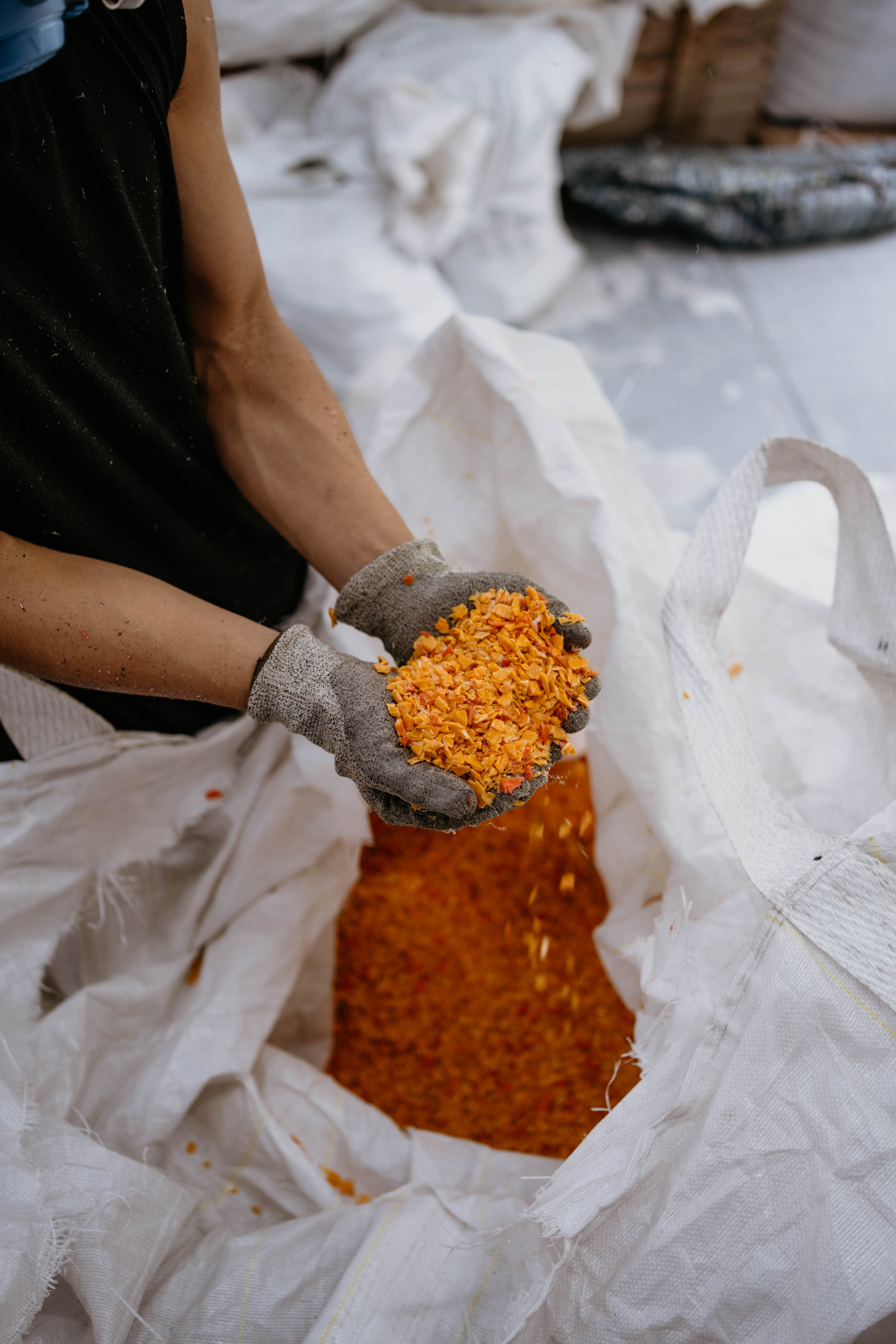 Hojuelas de HDPE recuperado